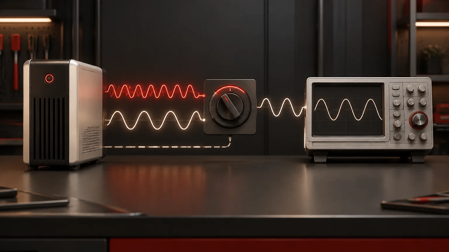 Conceptual editorial illustration for Does an Online UPS Also Convert Frequency; unbranded illustrative equipment, not an actual product, installation, wiring diagram or verified test result.