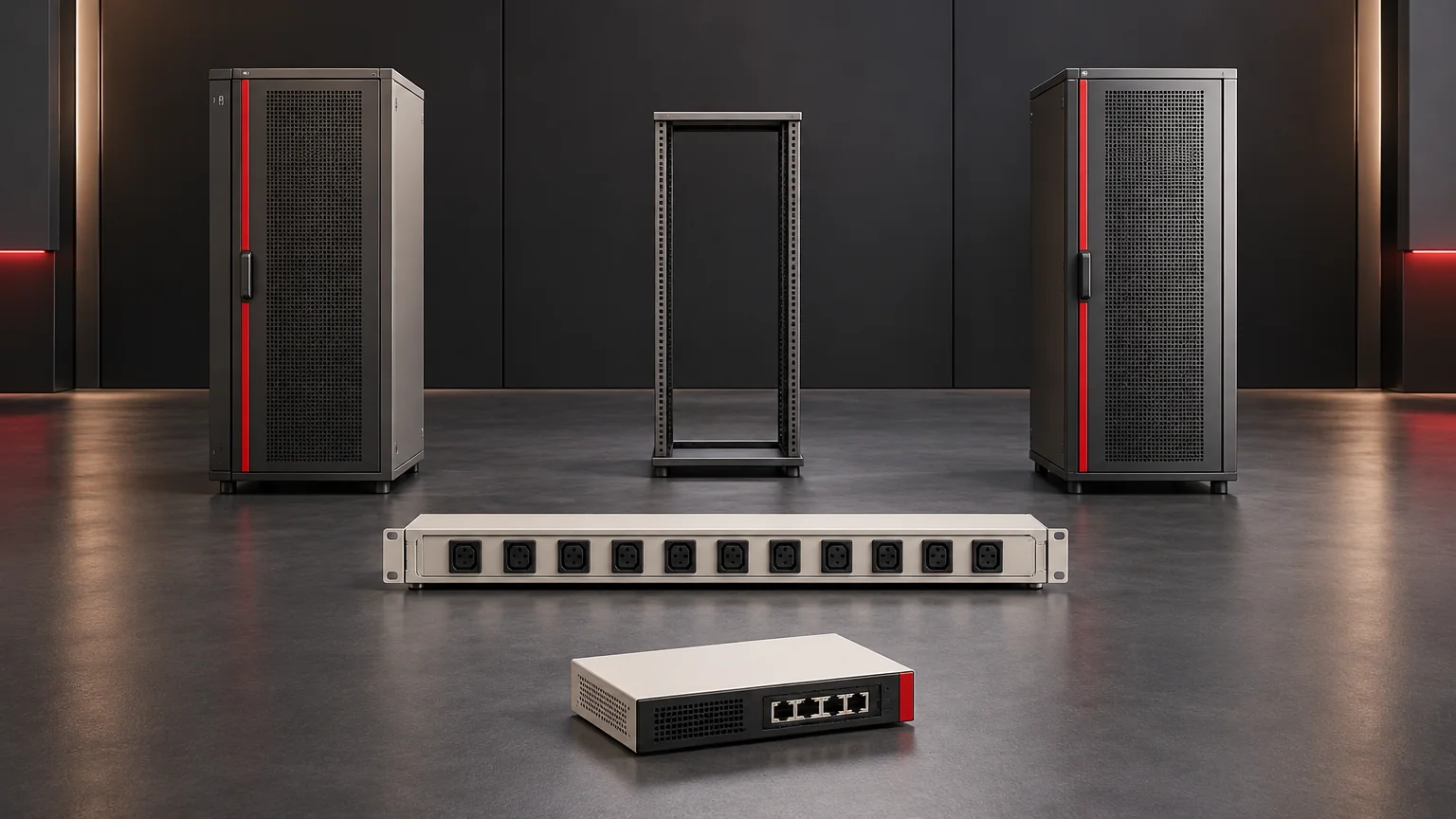 Conceptual disconnected UPS sources, transfer device and single-input network equipment awaiting review.