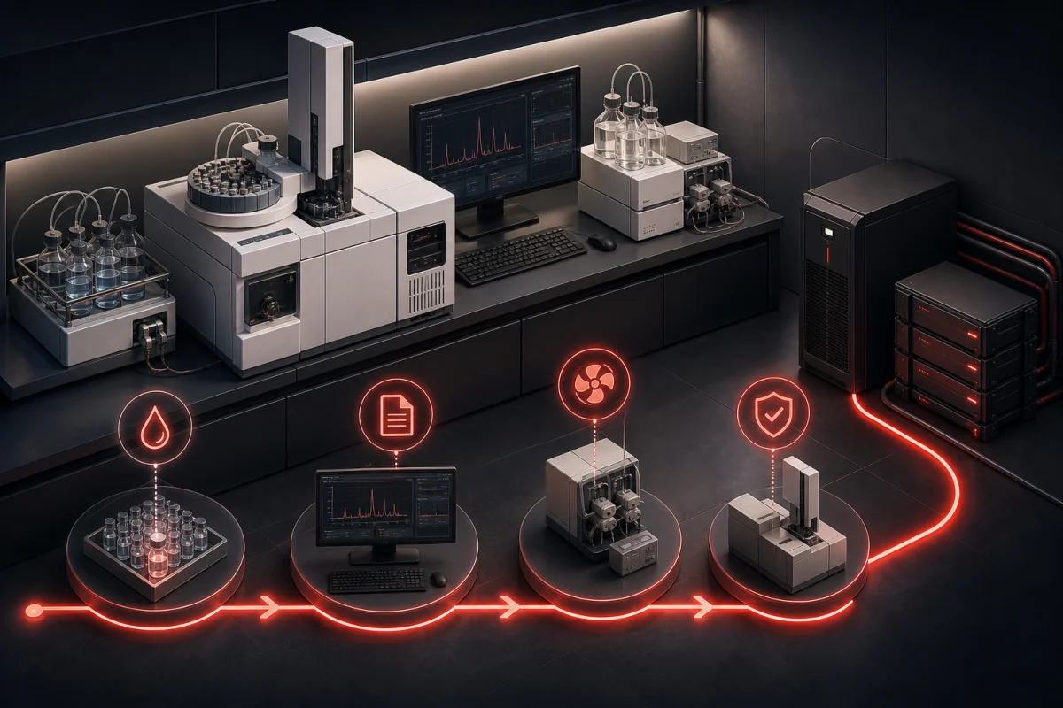 Defining UPS Runtime Around a Laboratory Shutdown Workflow — conceptual engineering illustration