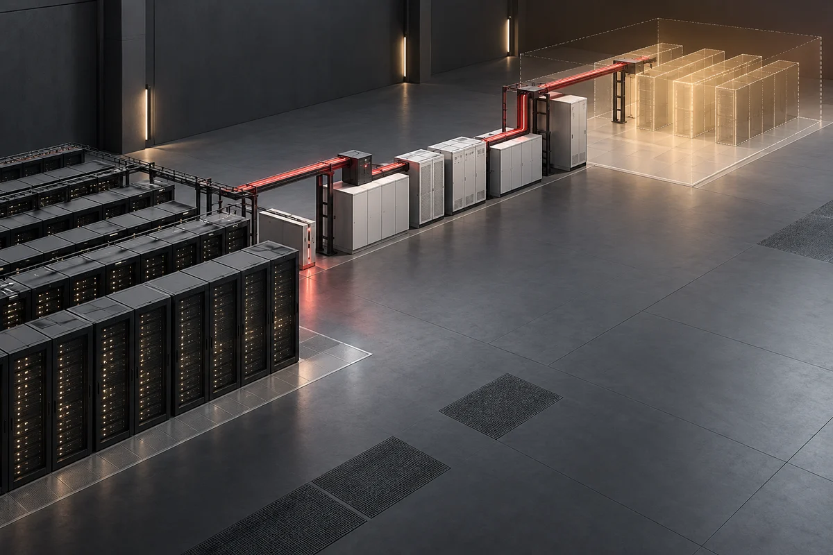 How Much Growth Margin Should You Put in a Data-Centre UPS? — conceptual engineering illustration