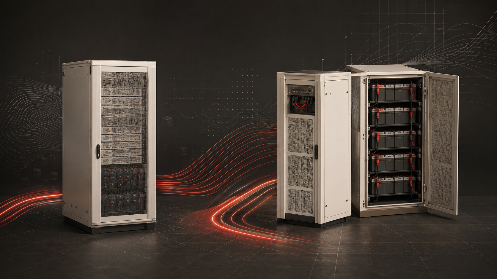 Rack-Mount Inverter or Rack UPS? Start with the Power Source — conceptual engineering illustration