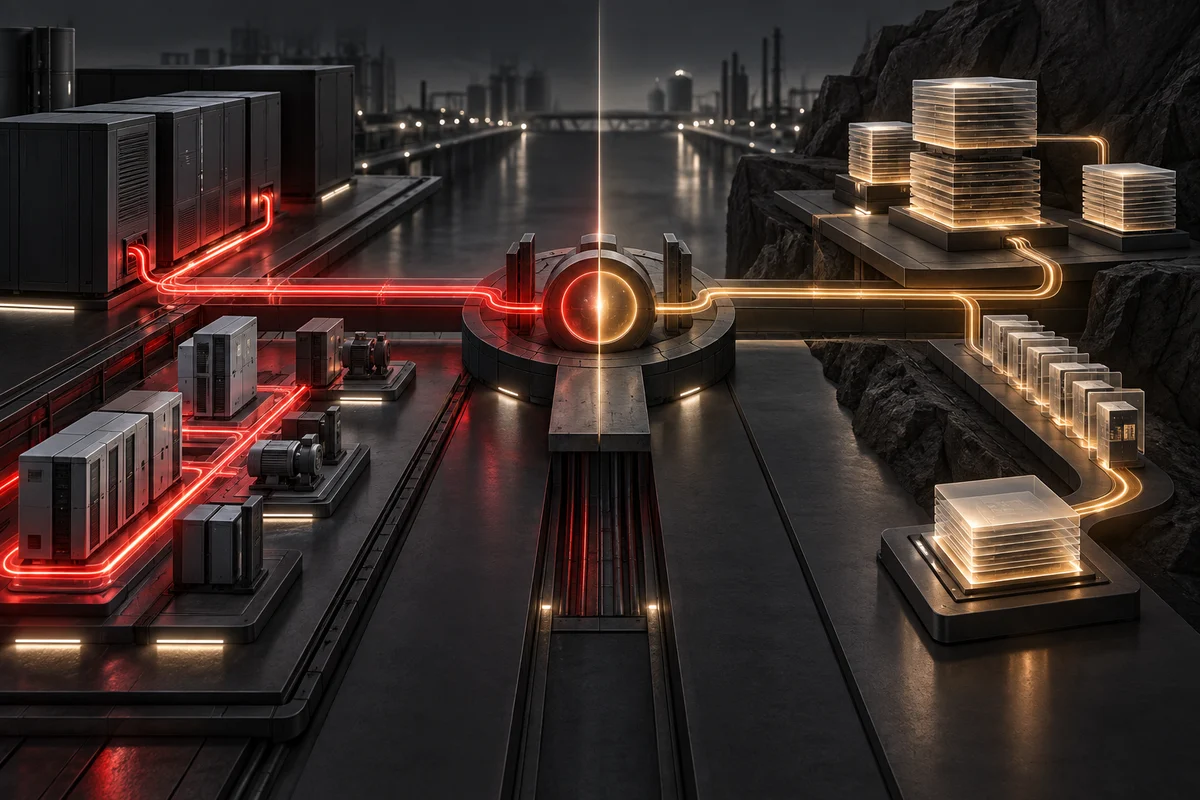 The UPS Role in OT Resilience: Power Continuity Is Not Data Backup — conceptual engineering illustration
