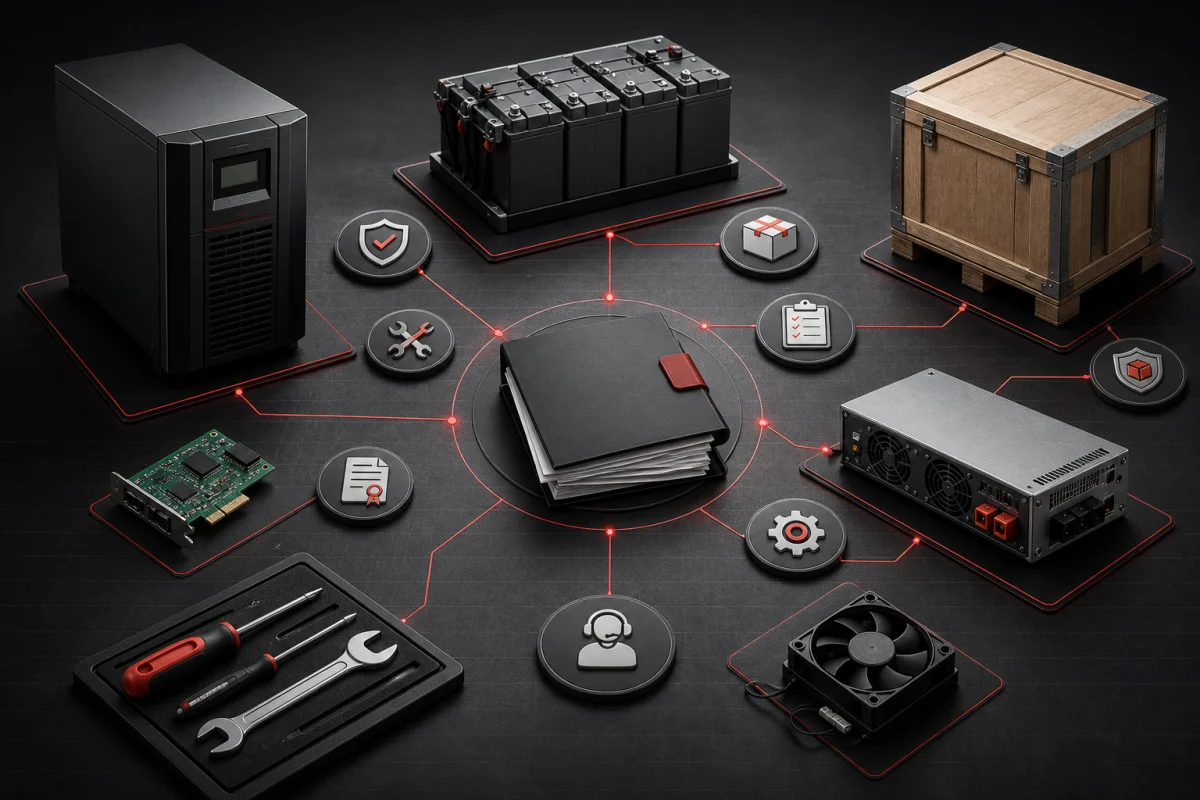 UPS Warranty Review: Separate the Main Unit, Battery and Inverter Scope — conceptual engineering illustration